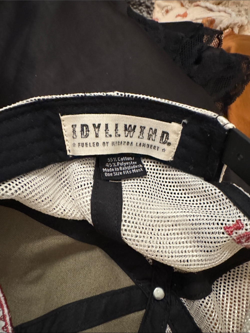 Idyllwind Hillbilly Deluxe Edition Camo Trucker Hat with Red Patch - Picture 2 of 3